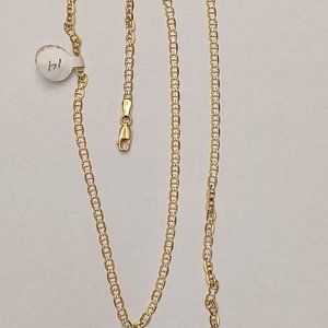 14kt solid gold mariner chain 20 inches